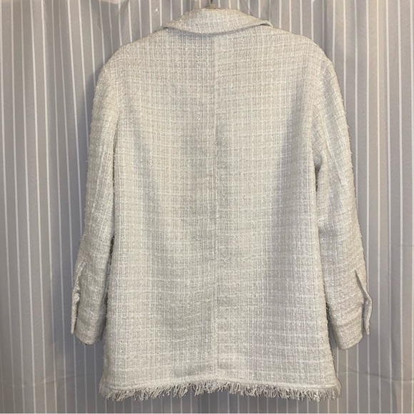 7 for all Mankind White Tweed Jacket - Picture 2 of 5